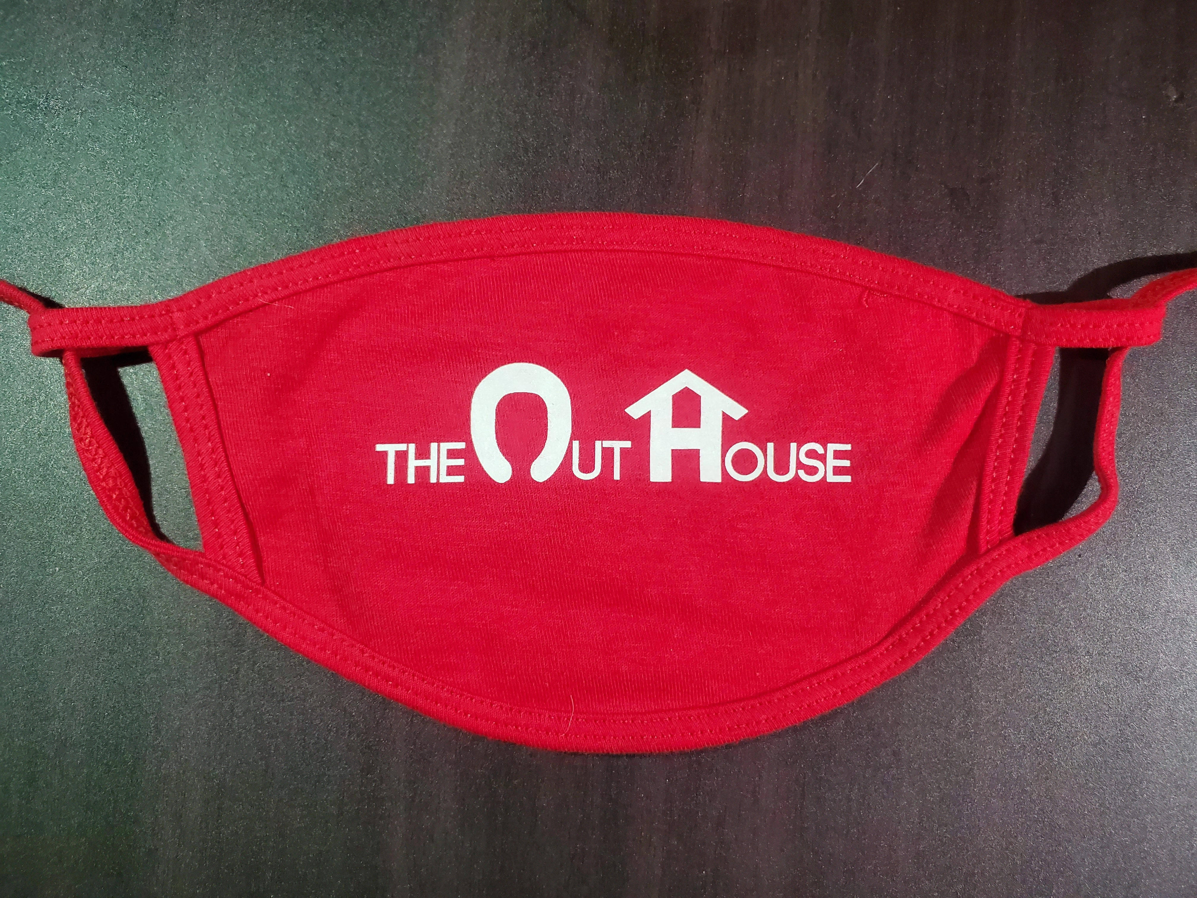 "The Outhouse" logo Face Mask